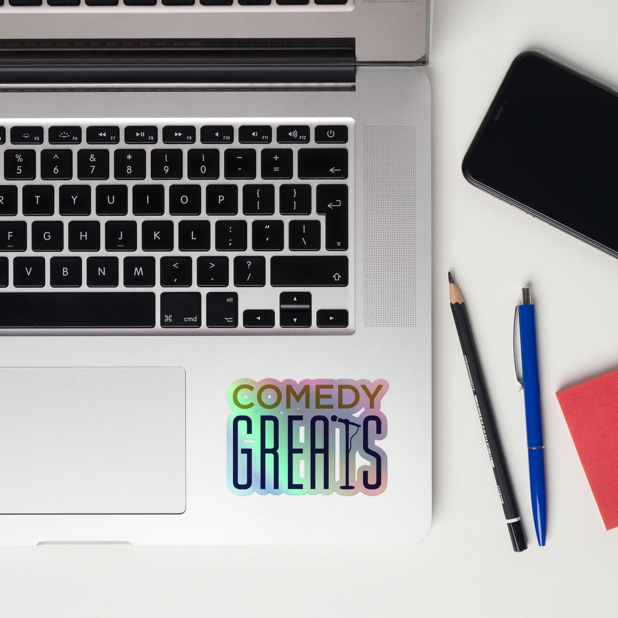 Comedy Greats: Holographic Sticker - Image 2