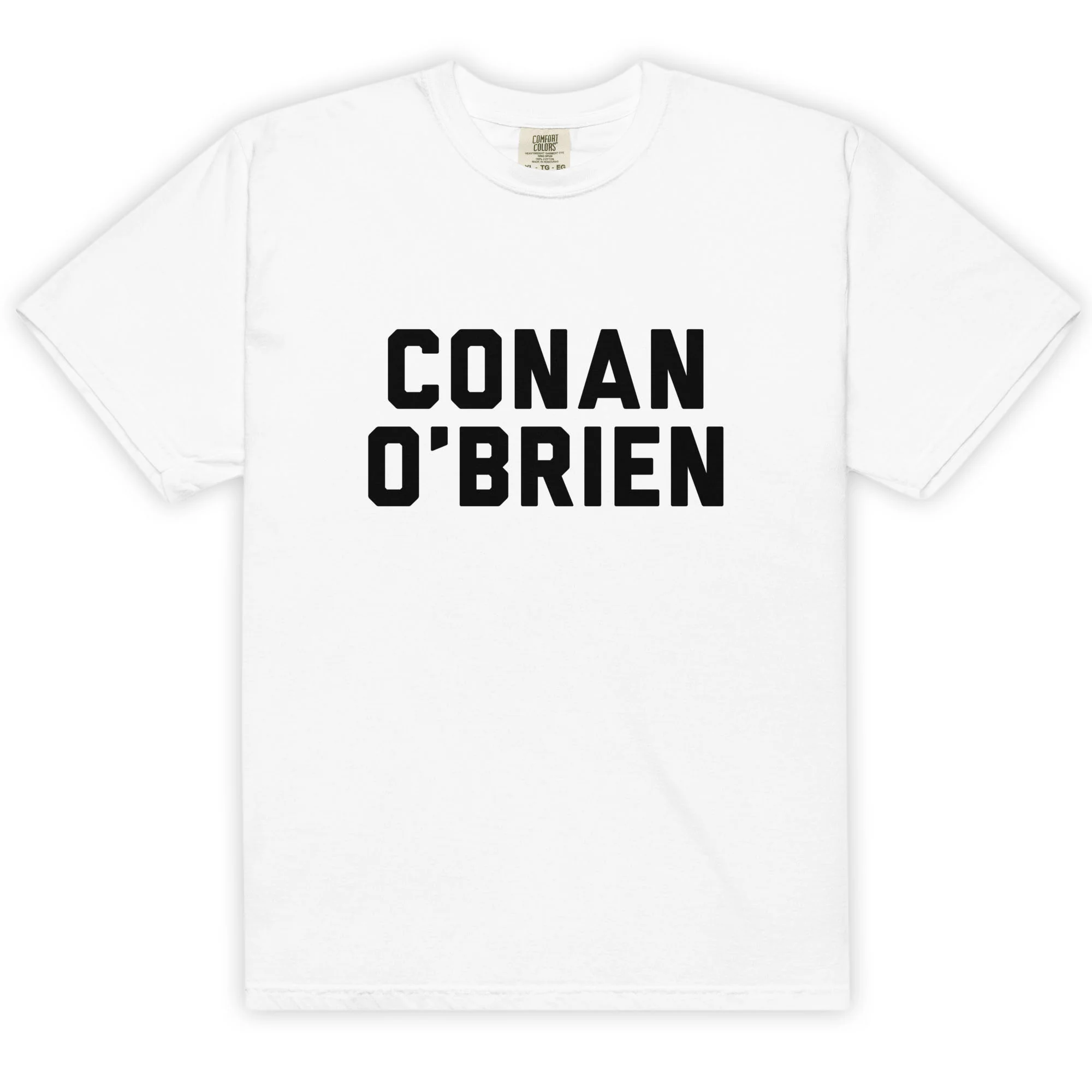 Conan O’Brien Needs A Friend: Name Plate Shirt - White