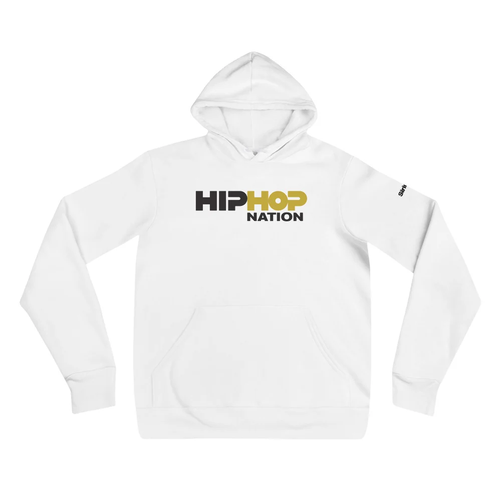Hip-Hop Nation: Big Logo Hoodie (White) - Image 2