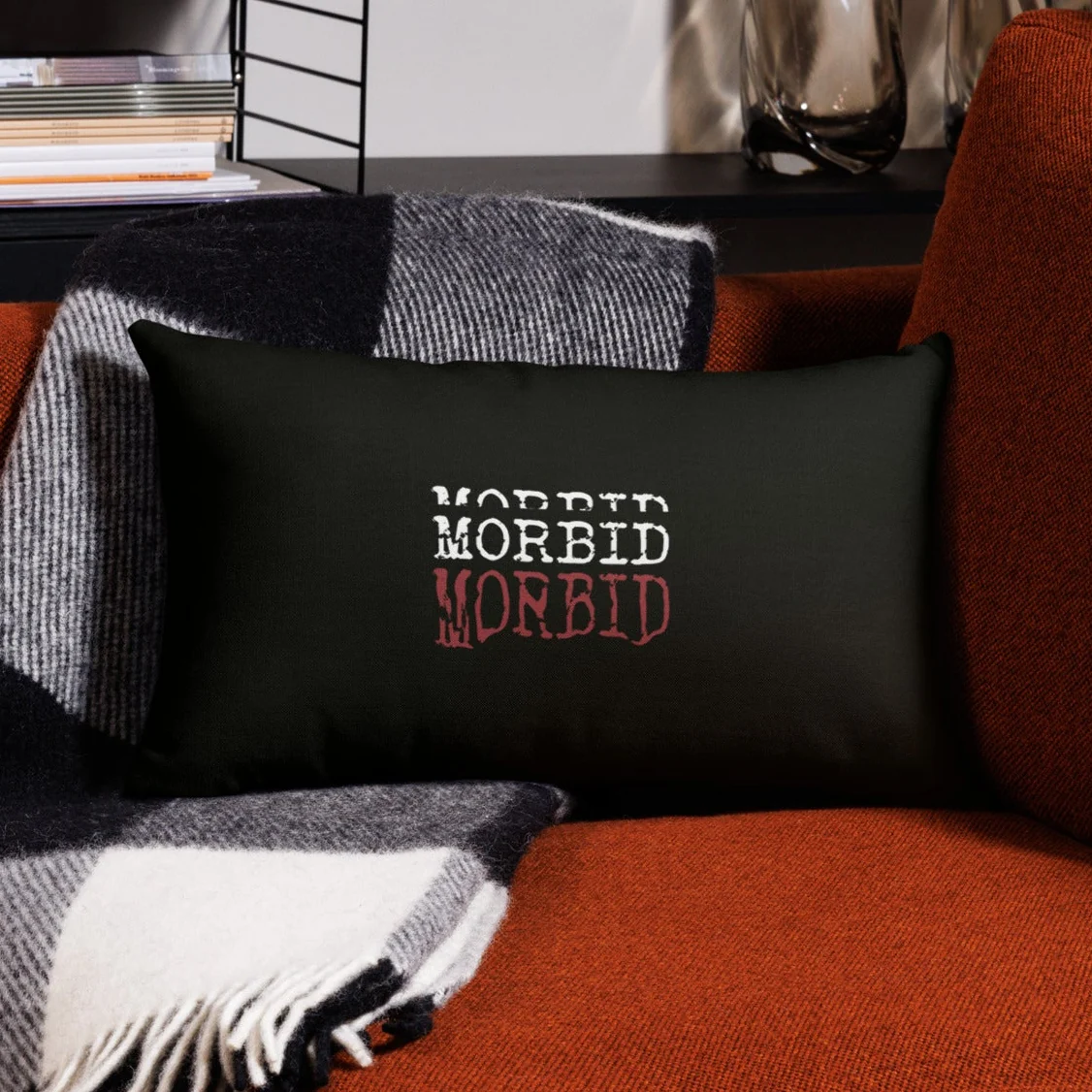Morbid: Thrice Throw Pillow - Image 2