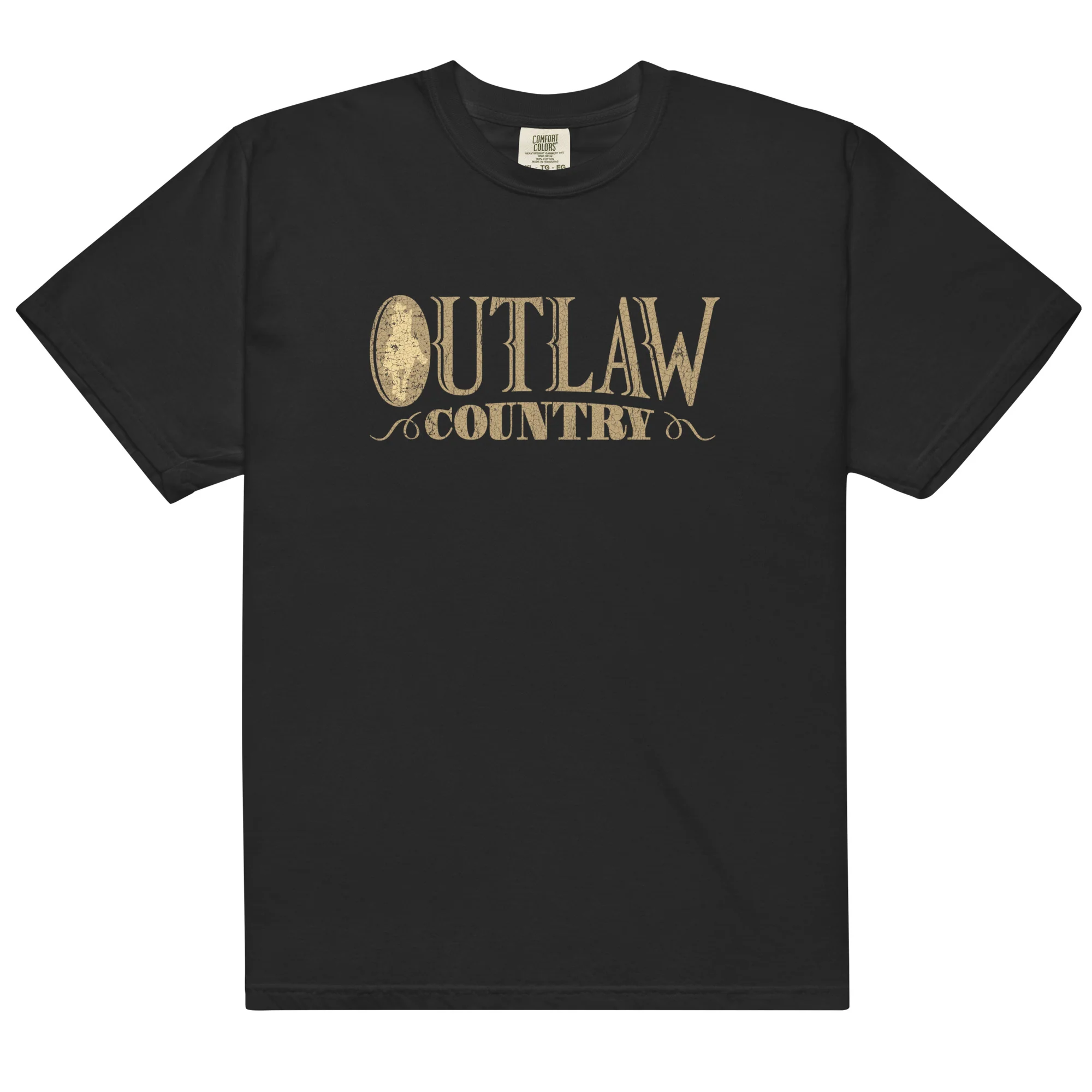 Outlaw Country: Black Heavyweight T-shirt