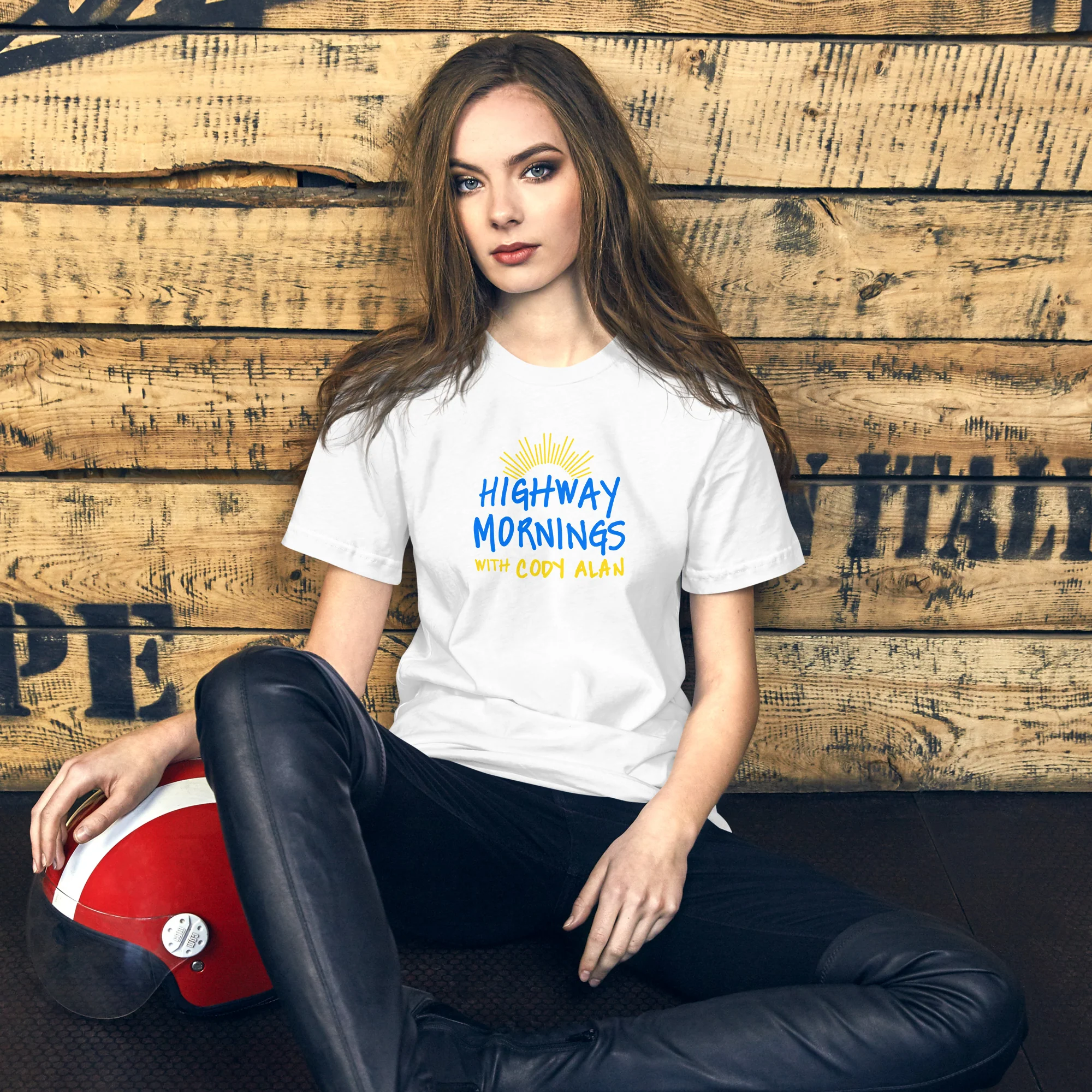 Highway Mornings with Cody Alan: White Sunny T-shirt - Image 2